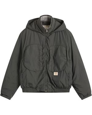 RANRA Purs Padded Nylon Hoodie Jacket - Grey