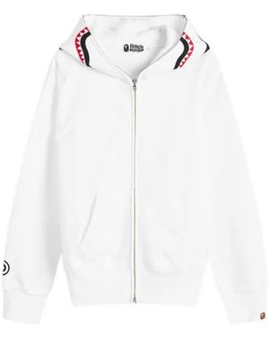 A Bathing Ape Shark Full Zip Hoodie - White