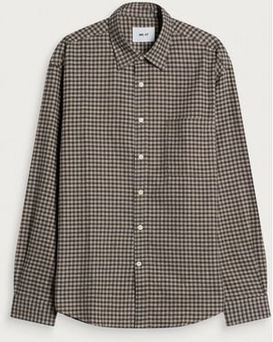 NN07 Deon Check Flannel Shirt - Gray