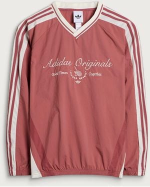 adidas Woven Crew Neck - Pink