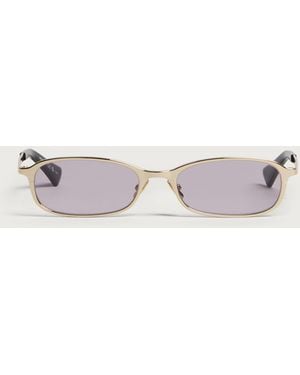 Saint Laurent Saint Laurent 934 Mia Sl Logo Sunglasses - Metallic
