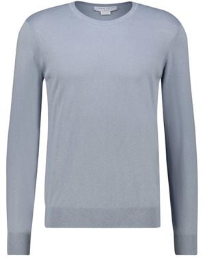 Tiger Of Sweden Strickpullover aus Baumwolle-Leinenmix MICHAS - Blau