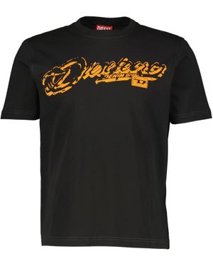 DIESEL T-Shirt aus Bio-Baumwolle ADJUST-R7 - Schwarz