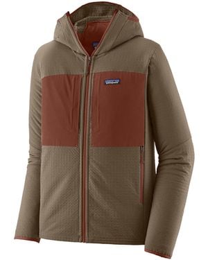 Patagonia Fleecejacke MS R2 TECHFACE HOODY - Braun