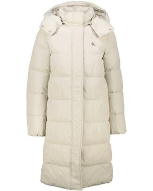 Calvin Klein Steppmantel MONOLOGO NON DOWN LONG PUFFER - Natur