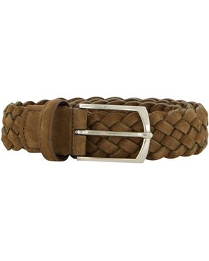 Simonnot Godard Flechtgürtel aus Nubukleder - Braun