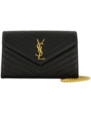 Saint Laurent Umhängetasche aus Kalbsleder CASSANDRE - Schwarz