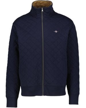GANT Sweatjacke QUILTED CORD Regular Fit - Blau