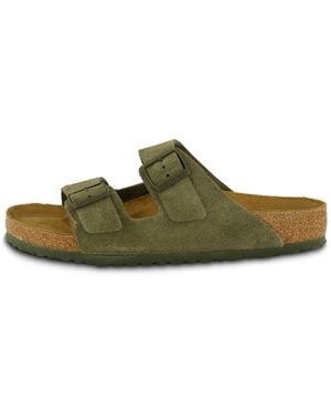 Birkenstock Pantolette aus Veloursleder ARIZONA - Grün