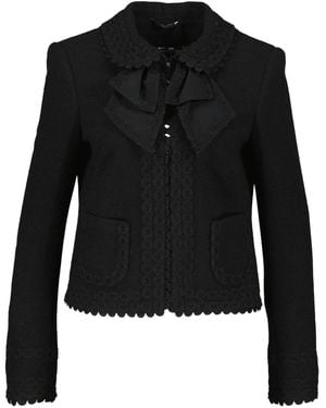 Maison Common Blazerjacke mit Ripsschleife - Schwarz