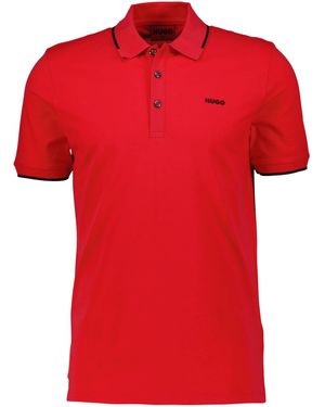 HUGO Poloshirt DINOSO222 Slim Fit - Rot