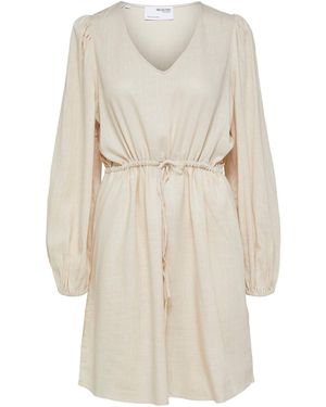 SELECTED Minikleid SLFVIVA Relaxed Fit - Weiß
