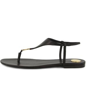 Saint Laurent Zehensandalen aus Lammleder CASSANDRA - Schwarz