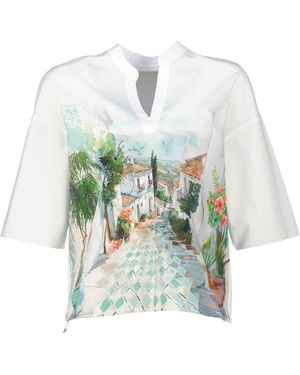 Marc Cain Bluse Oversized Fit - Weiß