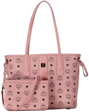 MCM Shopper in Visetos LIZ S - Pink