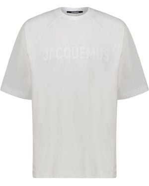 Jacquemus T-Shirt LE T-SHIRT TYPO aus Jersey - Weiß