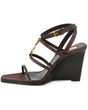 Saint Laurent Keilsandaletten NICLA 90 SPONTINI SANDAL - Schwarz