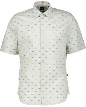 BOSS Hemd aus Baumwoll-Popeline RASH_2_M Regular Fit - Weiß