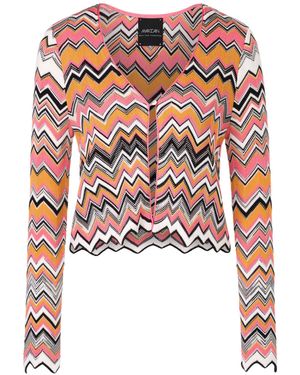 Marc Cain Strickjacke mit Bio-Baumwolle - Weiß