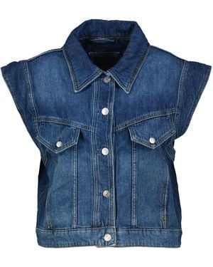 BOSS Jeansweste C_DENIM VEST - Blau