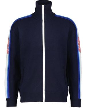 Drole de Monsieur Strickjacke aus Merinowolle LA MAIKKE ZIPPÉE DRÔLE - Blau