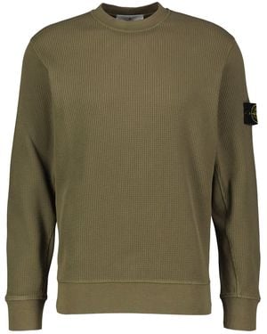 Stone Island Sweatshirt aus Bio-Baumwolle - Grün