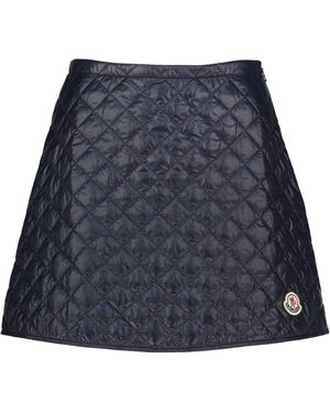 Moncler Minirock mit Rautensteppung - Blau