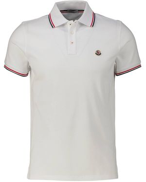 Moncler Poloshirt aus Bio-Baumwolle Slim Fit - Weiß