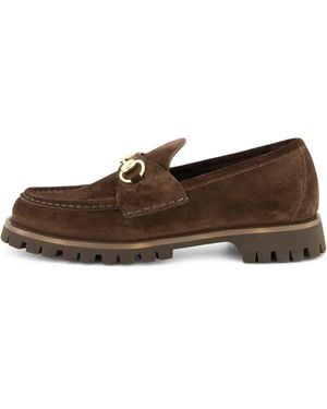 Gucci Loafer aus Wildleder mit Horsebit SYLKE - Braun