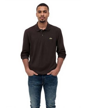 Lacoste Poloshirt Langarm - Schwarz