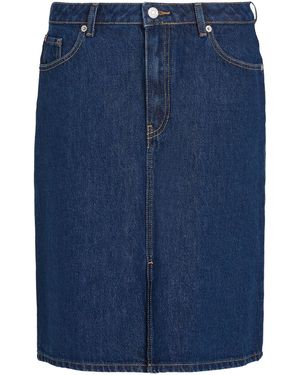 Tommy Hilfiger Jeansrock Straight Fit - Blau