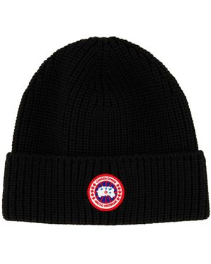 Canada Goose Strickmütze aus Wolle BEANIE - Schwarz