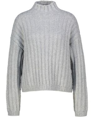 HUGO Strickpullover SAFINEYNY Relaxed Fit - Grau