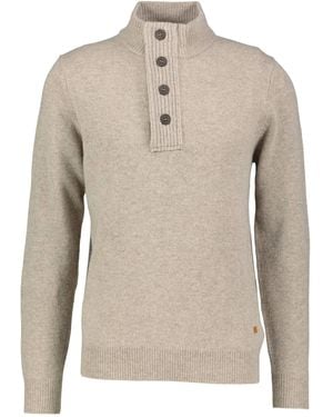 Barbour Strickpullover aus Wolle ESSENTIAL PATCH HALF - Natur