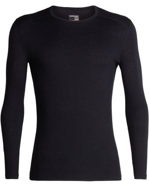 Icebreaker Funktionsshirt "Mens 200 Oasis LS Crewe" Langarm - Schwarz