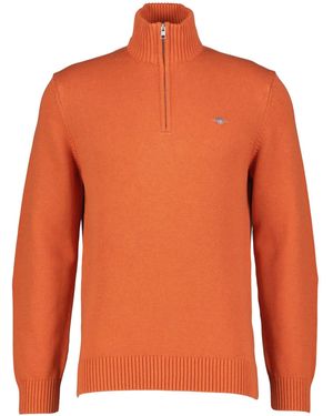 GANT Troyer CASUAL COTTON HALF ZIP - Orange