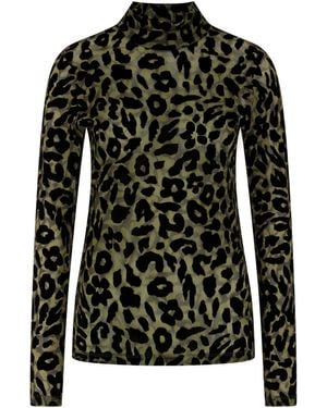Marc Cain Langarmshirt aus Netzmaterial - Schwarz