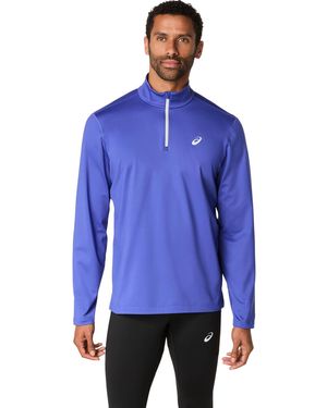 Asics Laufshirt CORE WINTER LS 1/2 ZIP - Blau