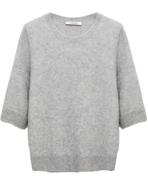 Dorothee Schumacher Strickpullover aus Wolle mit Kaschmir FLUFFY STATEMENTS - Grau