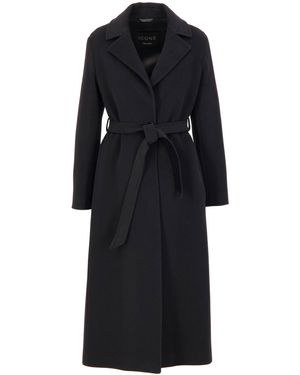 Cinzia Rocca Wollmantel mit Kaschmiranteil - Schwarz