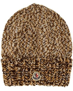 Moncler Strickmütze aus Schurwolle MOULINE - Braun