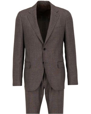 Lardini Anzug aus Wolle ICONIC DROP 7 REG - Braun
