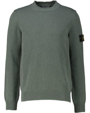 Stone Island Strickpullover aus Bio-Baumwolle Regular Fit - Grün