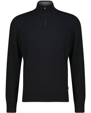 BOSS Troyer aus Wolle und Kaschmir H-HEMARLO - Schwarz