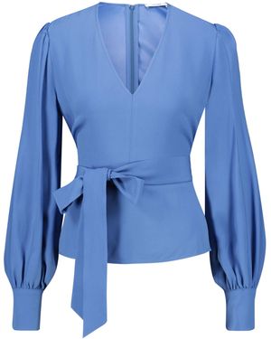 IVY & OAK Bluse BEA SUE Langarm - Blau