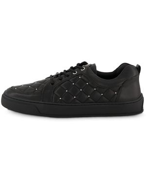 Leandro Lopes Sneaker EZIO Low Top aus Leder - Schwarz