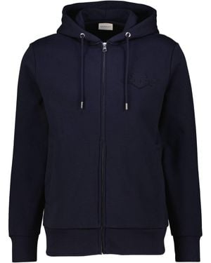 GANT Sweatjacke mit Kapuze TONAL SHIELD - Blau