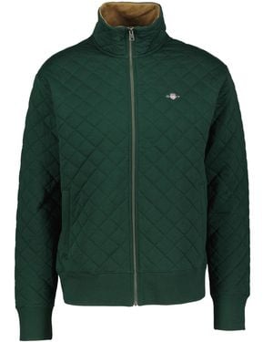 GANT Sweatjacke QUILTED CORD Regular Fit - Grün