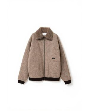 Miu Miu Fleecejacke aus Wollmischung PILE - Braun
