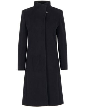 Cinzia Rocca Wollmantel mit Kaschmiranteil - Blau